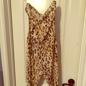 Cheetah print Tube Top Jumpsuit